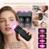 Veraylife Red Light Therapy Mask for Face, LED Facial Mask, Skin Care Light with Near Infrared 850nm & Adjustable Blue Light, Portable Home Device with 7 Colors & 8 Modes, 432 Beads Pro LEDs (White-F) view 4