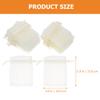 HEATSHAKING 100pcs Sheer Organza Drawstring Bags for Weddings Parties Events Transparent present Pouches for Candy Jewelry and Favor Presentations Milk view 2
