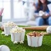 4 1/4" x 2 1/2" Baseball Disposable Paper Snack Cups - 12 Count view 4