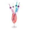 10" Brightly Colored Disco Ball Silly Straws - 12 Pieces view 1