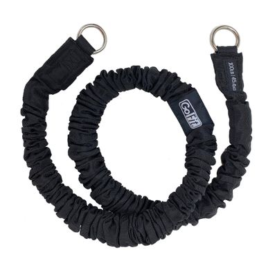 GoFit Safe Sleeve 100lbs Extreme-Resistance Power Tube for Strength Training, Full-Body Workouts, Muscle Toning, Home and Gym Exercise, Durable Heavy-Duty Resistance Band, Black