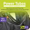 GoFit Safe Sleeve 100lbs Extreme-Resistance Power Tube for Strength Training, Full-Body Workouts, Muscle Toning, Home and Gym Exercise, Durable Heavy-Duty Resistance Band, Black view 2