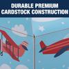 6 1/4" x 5 1/4" Cartoon Airplane Favor Boxes - 12 Pieces view 2