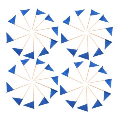 Mobestech 60pcs Triangle Flag Toothpick Decorative Food Picks for Cakes Desserts and Fruit Salads Smooth and Safe Picks for Parties and Celebrations