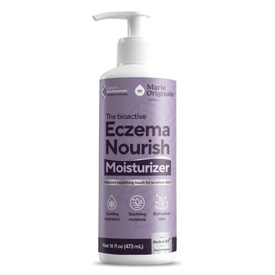 Marie Originals Eczema Nourish Moisturizing Lotion for Dry, Itchy, Sensitive Skin Relief Hypoallergenic Formula with Colloidal Oatmeal & Natural Botanicals | Eczema Cream for Kids & Adults | 16 Fl Oz