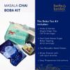 Herbs & Kettles Masala Chai Boba Kit | Assam Black Tea with Ginger, Cardamom, Cinnamon, Cloves & Black Pepper + Chewy Tapioca Pearls | DIY Bubble Tea Kit with Reusable Straws & Easy Instructions view 2