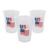 4 1/2" 16 oz. Bulk 50 Count Patriotic USA Flag Disposable Plastic Cups view 1