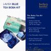 Herbs & Kettles Lavish Blue Tea Boba Kit | Butterfly Pea Flower Tea with Green Tea, Lemongrass, Ginger & Mint + Chewy Tapioca Pearls | DIY Color-Changing Bubble Tea Kit with Reusable Straws | view 2