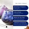 Herbs & Kettles Lavish Blue Tea Boba Kit | Butterfly Pea Flower Tea with Green Tea, Lemongrass, Ginger & Mint + Chewy Tapioca Pearls | DIY Color-Changing Bubble Tea Kit with Reusable Straws | view 3