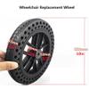 10 Inch Wheelchair Front Wheel, 10x1.5 Solid Rubber Honeycomb Tire, Electric Wheelchair Replacement Caster view 4