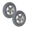 12 Inch Electric Wheelchair Rear Wheel Replacement, 12 1/2x2 1/4 Non-Slip Non-Inflatable Rubber Tire, Aluminum Alloy Wheel Hub, Bearing: 17mm view 1