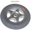 12 Inch Electric Wheelchair Rear Wheel Replacement, 12 1/2x2 1/4 Non-Slip Non-Inflatable Rubber Tire, Aluminum Alloy Wheel Hub, Bearing: 17mm view 4