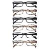 SIGVAN 6 Pack Ladies Reading Glasses for Women Blue Light Blocking Spring Hinge Rectangular Womens Readers Eyeglasses (Multicolour, 3.00, x) view 1