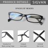 SIGVAN 6 Pack Ladies Reading Glasses for Women Blue Light Blocking Spring Hinge Rectangular Womens Readers Eyeglasses (Multicolour, 3.00, x) view 3