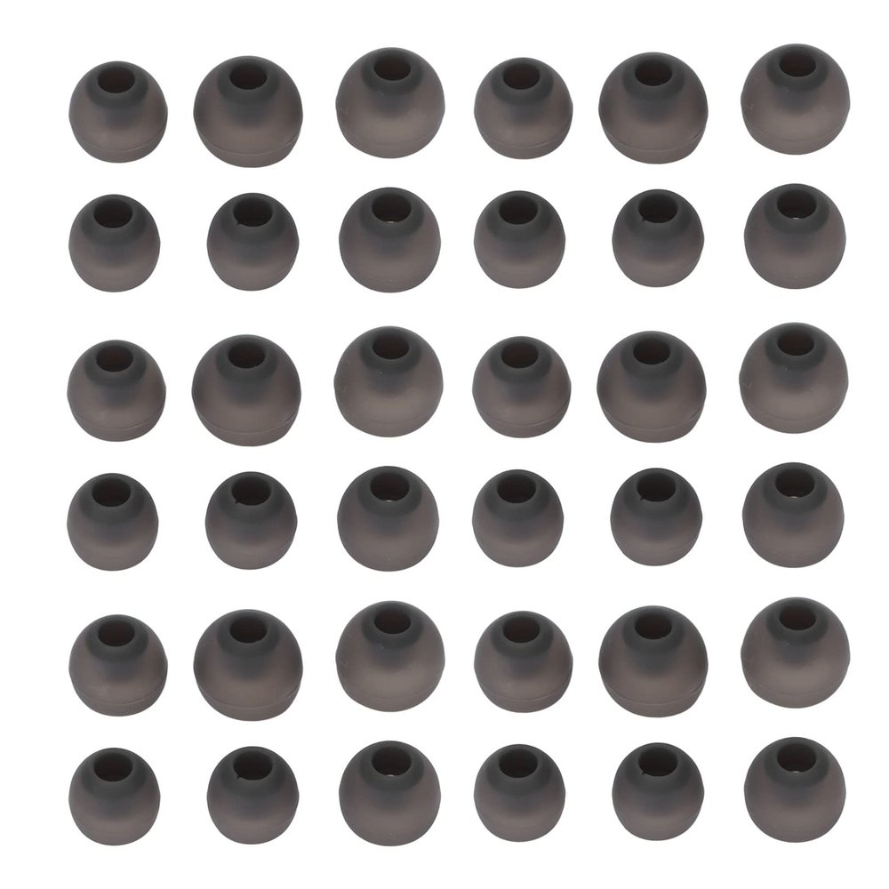36pcs Silicone Earbud Tips - Soft Replacement Earplugs for Inner Hole 4.5mm to 6.0mm, Comfortable Noise Isolation for Earphones