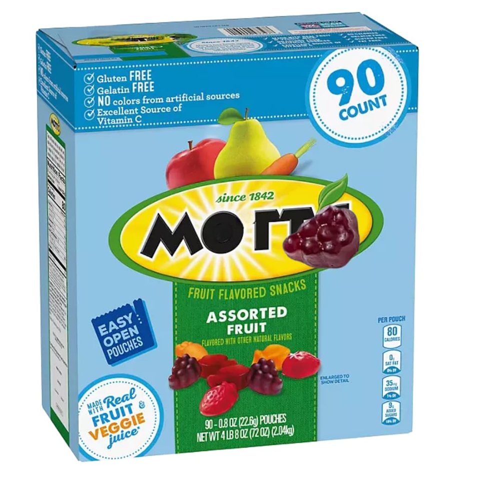 Fruit Snacks, Assorted Flavors, 0.8 oz Pouches, 90 Count (1 Pack)