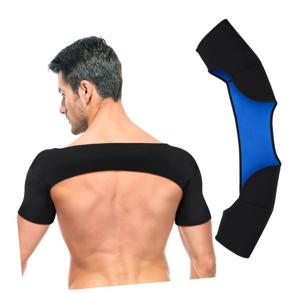 MUCKLILY Sbr Double Shoulder Support Brace for Women Pain Relief Shoulder Pad Warm Cover for Outdoor Sports Comfortable Sleeve Xl