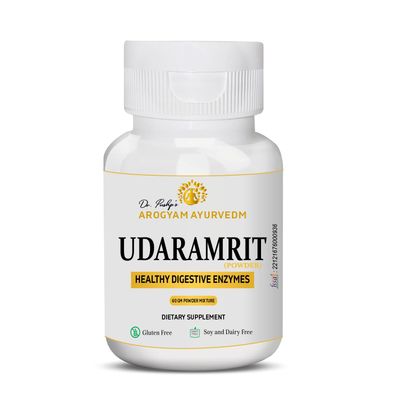 Smaart Health Udaramrit Powder 60 Gm for Gastritis and Constipation - Ayurvedic Digestive Health Supplement with Triphala and Hing - Powder Form