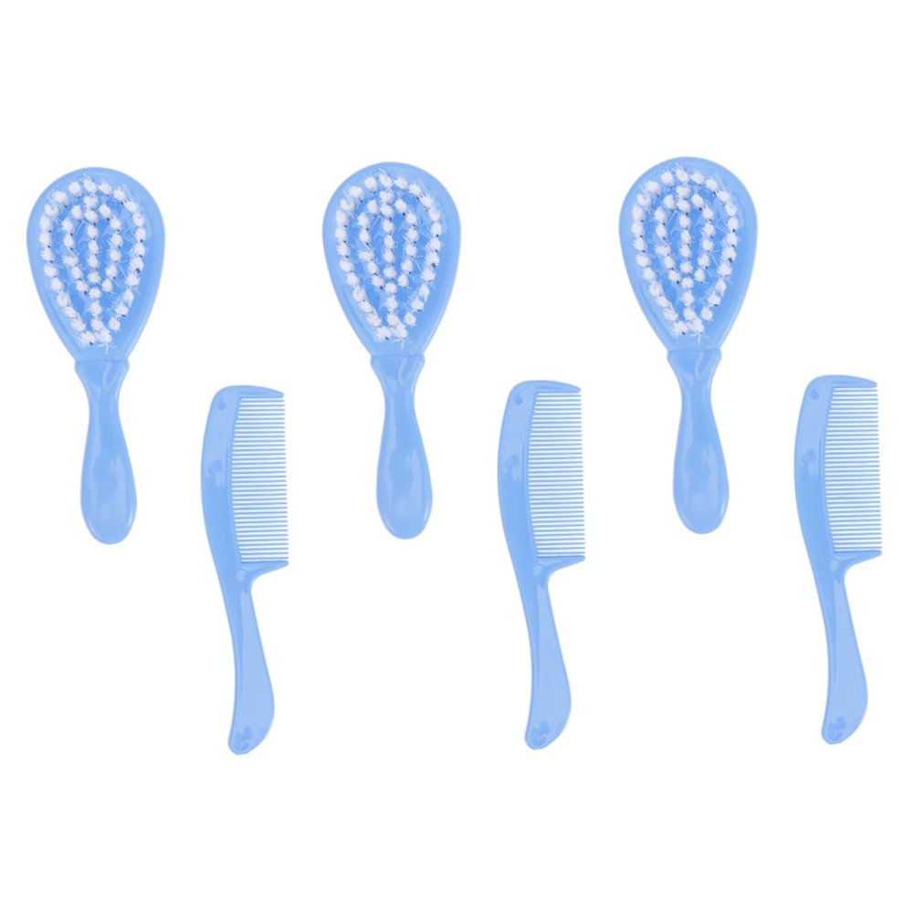 BESPORTBLE 6-Piece Baby Hair Brush and Comb Set for Newborns Soft Massage Washing Head Brush Safe Bathing Grooming Tools Gentle Care for Infants