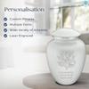 Geturns Embrace Adult Personalized Magnolia Flower Cremation Urns for Human Ashes I Large Pearl White Funeral Urn for Men and Women I 200 lbs view 4