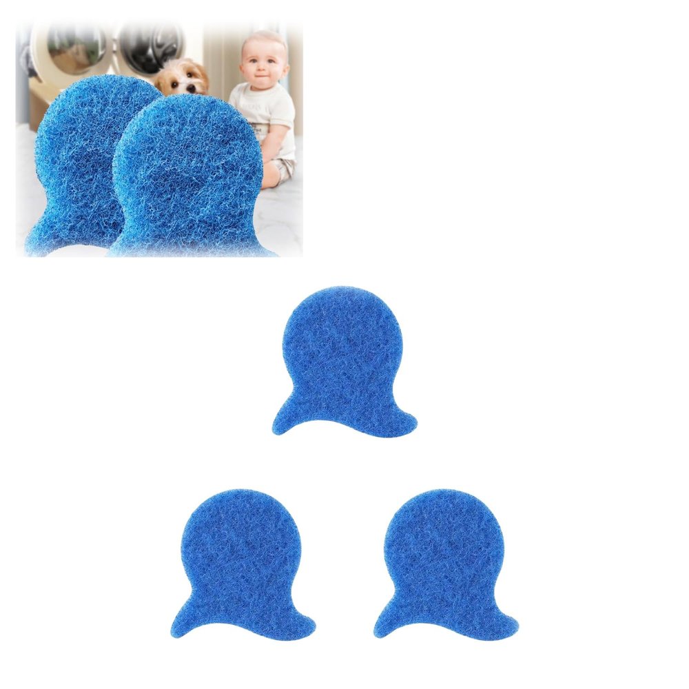 Reusable Pet Hair Remover for Laundry, Effective Cat & Dog Hair Remover for Washer & Dryer, Pet Hair Remover Balls for Washing Machine, Reusable Hair Catcher for Dogs and Cats (3pc, Blue)