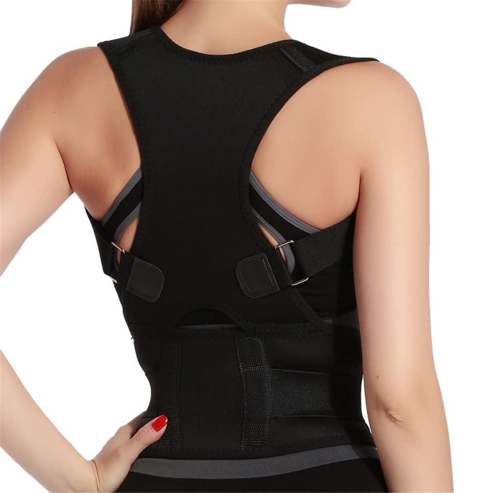 MVUYO Adjustable Posture Corrector Corset Back Brace Back Belt Male Female Lumbar Support Straight Corrector(D,XL code)