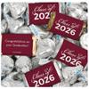 124 Pcs Maroon Graduation Class of 2026 Candy - Maroon Wrapped Miniatures and Silver Kisses For Party Favors, Goodie Bags, Dessert Tables And More (1.52 lbs) view 1