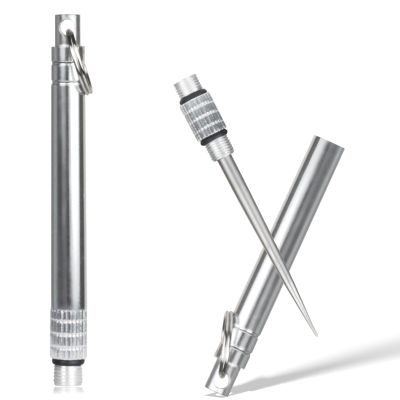 2PCS Portable Mini Titanium Toothpicks with Stainless Steel Holder Reusable Metal Picks for Home & Outdoor Use