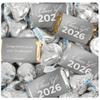 124 Pcs Silver Graduation Class of 2026 Candy - Wrapped Miniatures and Silver Kisses For Party Favors, Goodie Bags, Dessert Tables And More (1.52 lbs) view 1