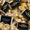124 Pcs 70th Birthday Candy Party Favors Miniatures Chocolate & Gold Almond Kisses (1.58 lbs, Approx. 124 Pcs) view 2