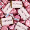 124 Pcs Girl Baptism Candy Party Favors Miniatures Chocolate & Kisses (1.58 lbs, Approx. 124 Pcs) - Pink view 1