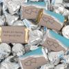 124ct Wedding Candy Miniatures Chocolate & Silver Kisses (1.52lb) - Beach view 1