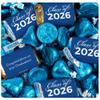 372 Pcs Blue Graduation Candy Assortment - Class of 2026 Assorted Wrapped Miniatures & Foiled Bulk Kisses For Party Favors, Buffets And Gifts (4.5 lbs) view 1