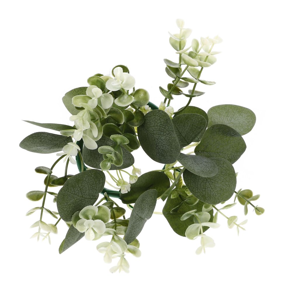 CORHAD Simulated Garland Farmhouse Style Candle Wreath Greenery for Wedding Decor