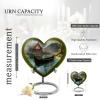 KARYLIZ Boat Heart Shaped Urns for Human Ashes Adult Man - Green Urn for Human Ashes Adult Male - Large Capacity Urn for Cremation Mother - Memorial for Female - Combo 8 Inch & 3 Inch, Set of 5 view 2