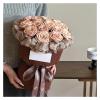 SFCHEN Fabric Shaping Paper Cardboard Round Bouquet Flower Packaging Lined With Cardboard Flower Bouquet Integrated Molding Materials(Red) view 3