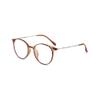 Jingyuton 2 Pack Fashion Myopia Distance Glasses For Men Women Blue Light Blocking Computer Nearsighted Glasses Oval Frame (Brown, 0.75, Diopters) view 2