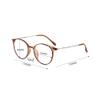 Jingyuton 2 Pack Fashion Myopia Distance Glasses For Men Women Blue Light Blocking Computer Nearsighted Glasses Oval Frame (Brown, 0.75, Diopters) view 3