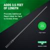 Unger Commercial Stingray 4' Extension Pole Lightweight Aluminum Pole for Extended Reach Indoor Window and Surface Cleaning, SREPL view 2