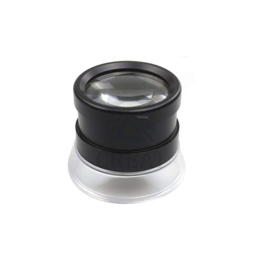 Cylindrical 30 Times Scale Optical Glass Lens Focusing Magnifier Color Card Reading Small Print Magnifying Glass