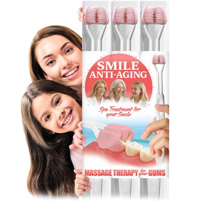SMILE SAVER 360 Therapeutic Gum Massage for Bleeding Gums, Sensitivity, TMJ & Bruxism Smile Anti-Aging: Spa Treatment for Your Smile Vitality Booster for Luminous Smiles & Soft Tissue Care