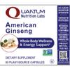 Quantum Nutrition Labs American Ginseng Supplement - North American Herbal Ginseng Root Pills, Calming Energy Herb Extract Supplement - 60 Plant-Based Capsules view 3