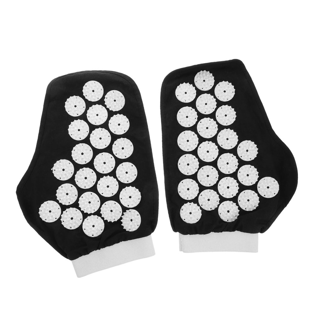 KOMBIUDA 1pair Acupressure Spike Massage Gloves Convenient Hand Mitts for Yoga Portable Manual to Ease Muscle Tension and Relaxation for Go Use