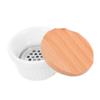 Gogogmee Nail Tools Cleaning Cup: Ceramic Nail Dish Bowl With Lids - Efficient Brush Rinser Manicure Accessories - Universal Rinsing Dish With Iron Strainer view 1