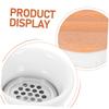 Gogogmee Nail Tools Cleaning Cup: Ceramic Nail Dish Bowl With Lids - Efficient Brush Rinser Manicure Accessories - Universal Rinsing Dish With Iron Strainer view 3