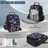 AZULCUSTO Stylish Diabetes Organizer with Insulin Pen Holder Compact Travel Case for Supplies Hidden Pockets Fashion Prints Medical Carring Case for Outdoors Floral Print view 3