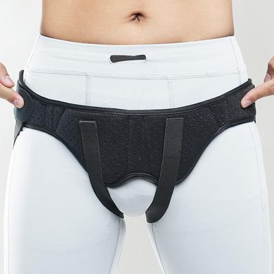 GMBAYUE Hernia Belt for Men, Inguinal Hernia Support, Hernia Support Truss, Adjustable Waist Strap with 2 Removable Compression Pads, Breathable Material