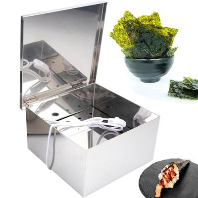 Stainless Steel Seaweed Oven Seaweed Container With Glowing Light Bulb And 4 Insulating Feet Adjustable Temperature And Excellent Thermal Insulation Performance Crispy Texture For Nor(Size:15*24*14c