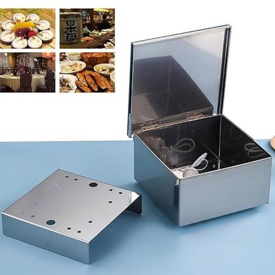 SXXZYAZJ Stainless Steel Seaweed Container with Adjustable Temperature, Glowing Light Bulb, and Insulating Feet for Crispy Nori Sushi
