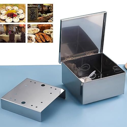SXXZYAZJ Stainless Steel Seaweed Container with Adjustable Temperature, Glowing Light Bulb, and Insulating Feet for Crispy Nori Sushi